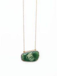 Avindy Chrysoprase Slice Necklace | Vegan Scene