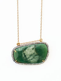Avindy Chrysoprase Slice Necklace | Vegan Scene