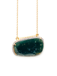 Avindy Mottled Agate Slice Necklace | Vegan Scene