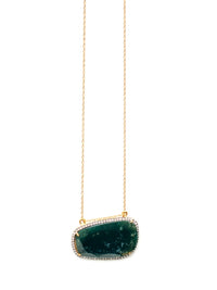 Avindy Mottled Agate Slice Necklace | Vegan Scene