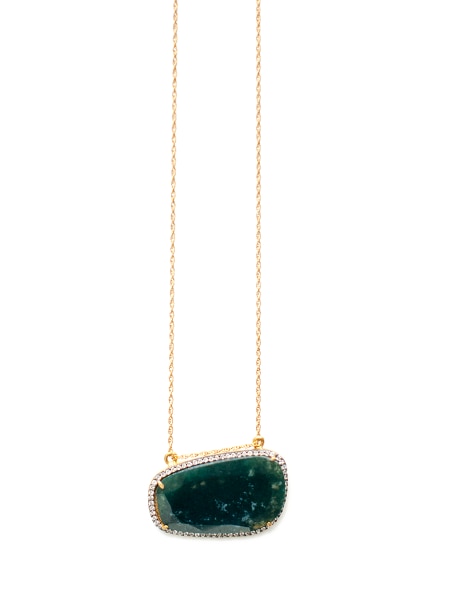 Avindy Mottled Agate Slice Necklace | Vegan Scene