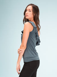 Legends & Vibes Dell One Shoulder Ruffle Top | Vegan Scene