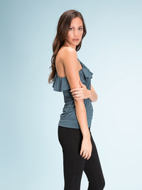 Legends & Vibes Dell One Shoulder Ruffle Top | Vegan Scene