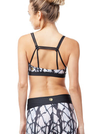 Gypsy05 Tulipe Active Bralette Black/Coral | Vegan Scene