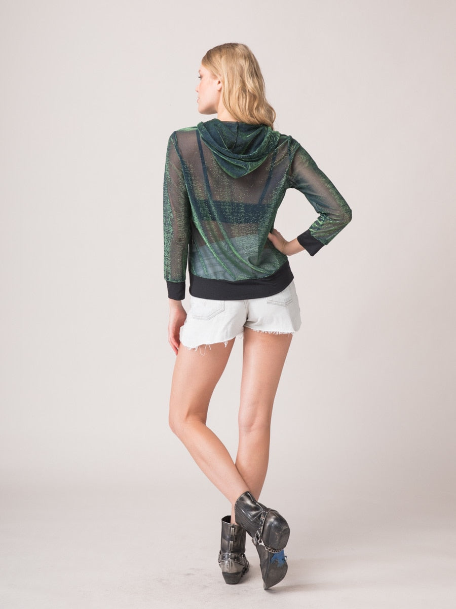 Legends & Vibes Marian Sheer Iridescent Hoodie | Vegan Scene