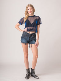 Legends & Vibes Marco Iridescent Sheer Top | Vegan Scene