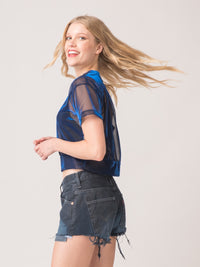 Legends & Vibes Marco Iridescent Sheer Top | Vegan Scene