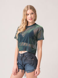 Legends & Vibes Marco Iridescent Sheer Top | Vegan Scene