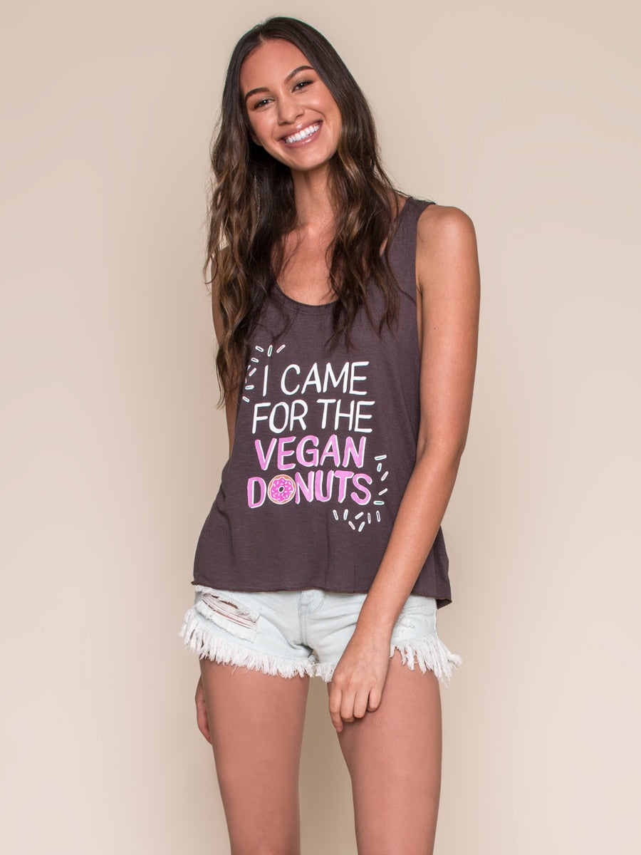 Vegan Scene I Came For The Vegan Donuts Tank | Vegan Scene