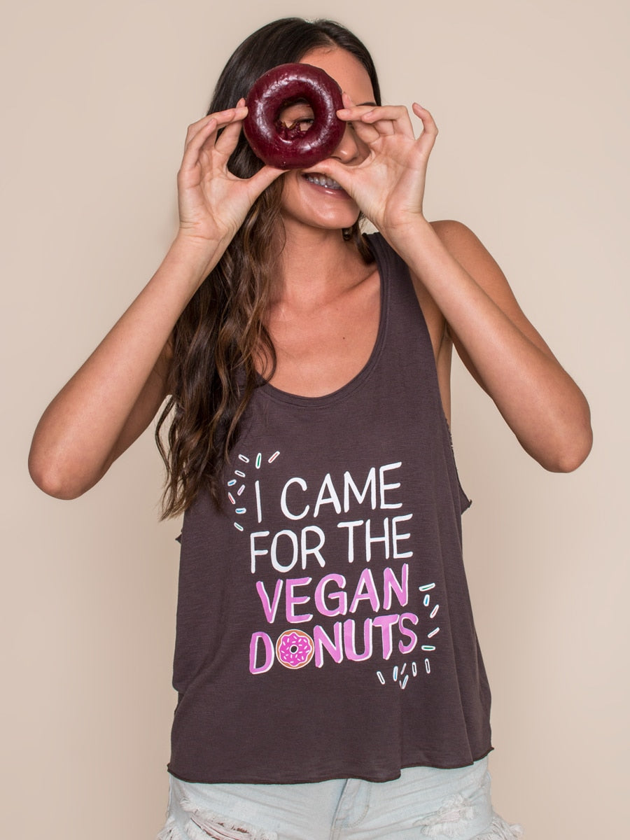 Vegan Scene I Came For The Vegan Donuts Tank | Vegan Scene