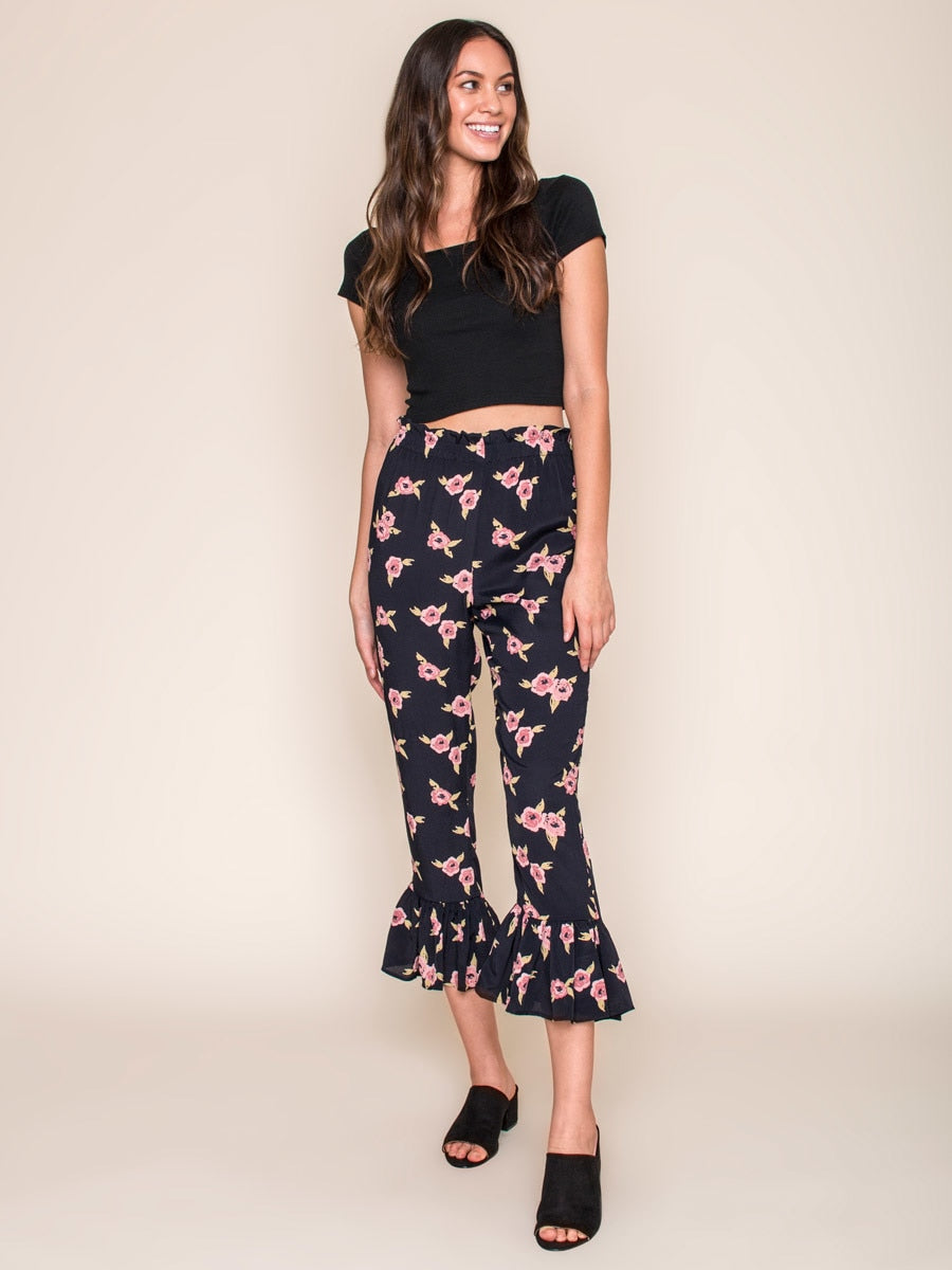 Legends & Vibes Palms Ruffle Pant | Vegan Scene