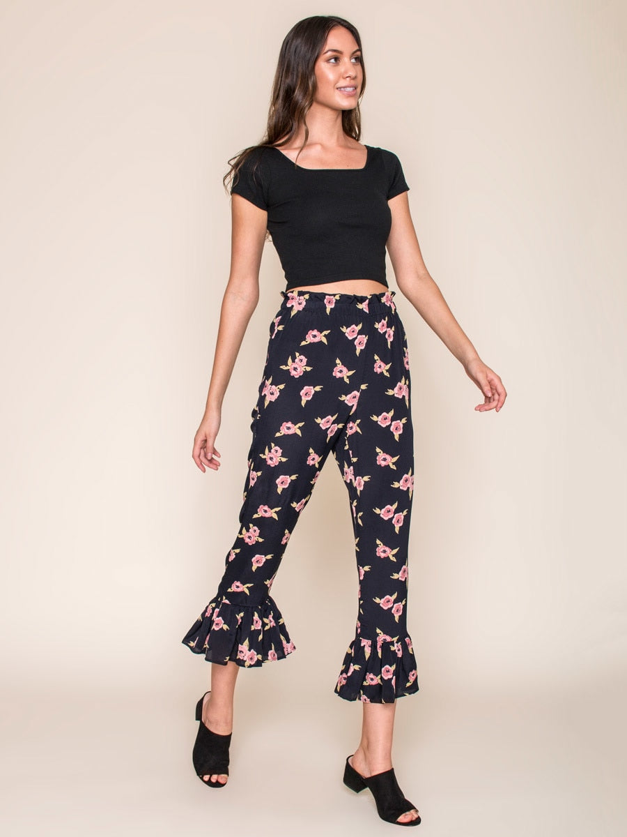 Legends & Vibes Palms Ruffle Pant | Vegan Scene