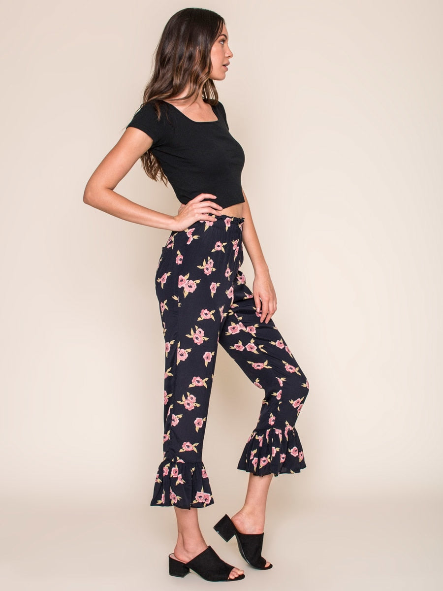 Legends & Vibes Palms Ruffle Pant | Vegan Scene