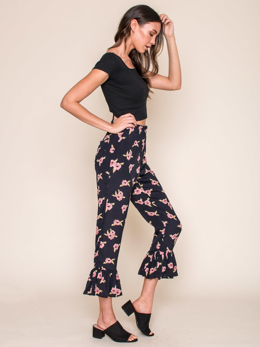 Legends & Vibes Palms Ruffle Pant | Vegan Scene