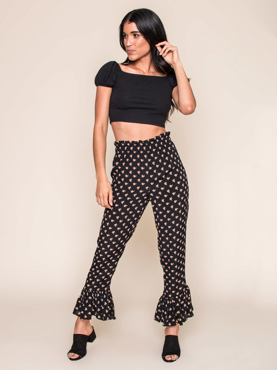 Legends & Vibes Palms Ruffle Pant | Vegan Scene