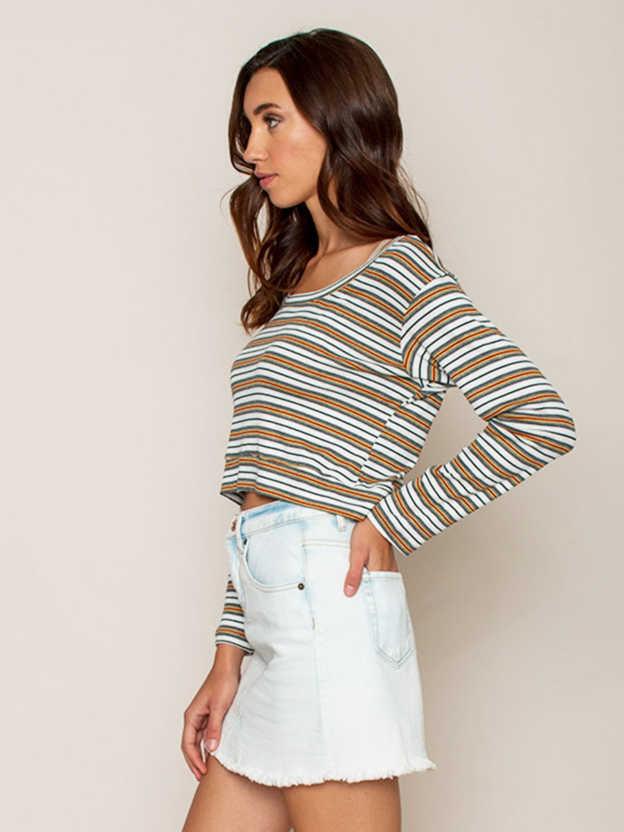 Legends & Vibes Olive Long-Sleeve Crop Top | Vegan Scene