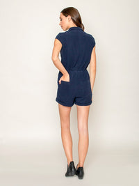 Legends & Vibes Westminster Utility Romper Navy | Vegan Scene