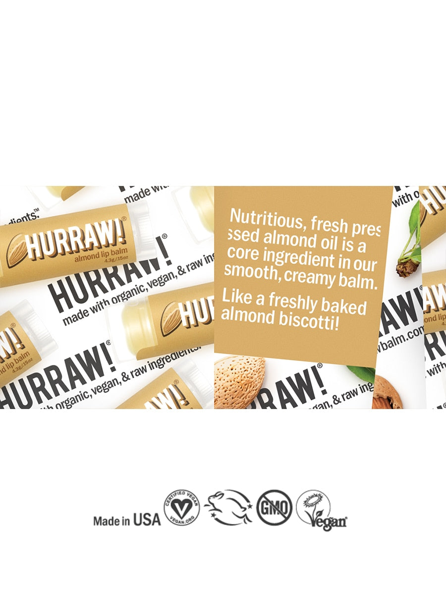  Hurraw Almond Lip Balm | Vegan Scene
