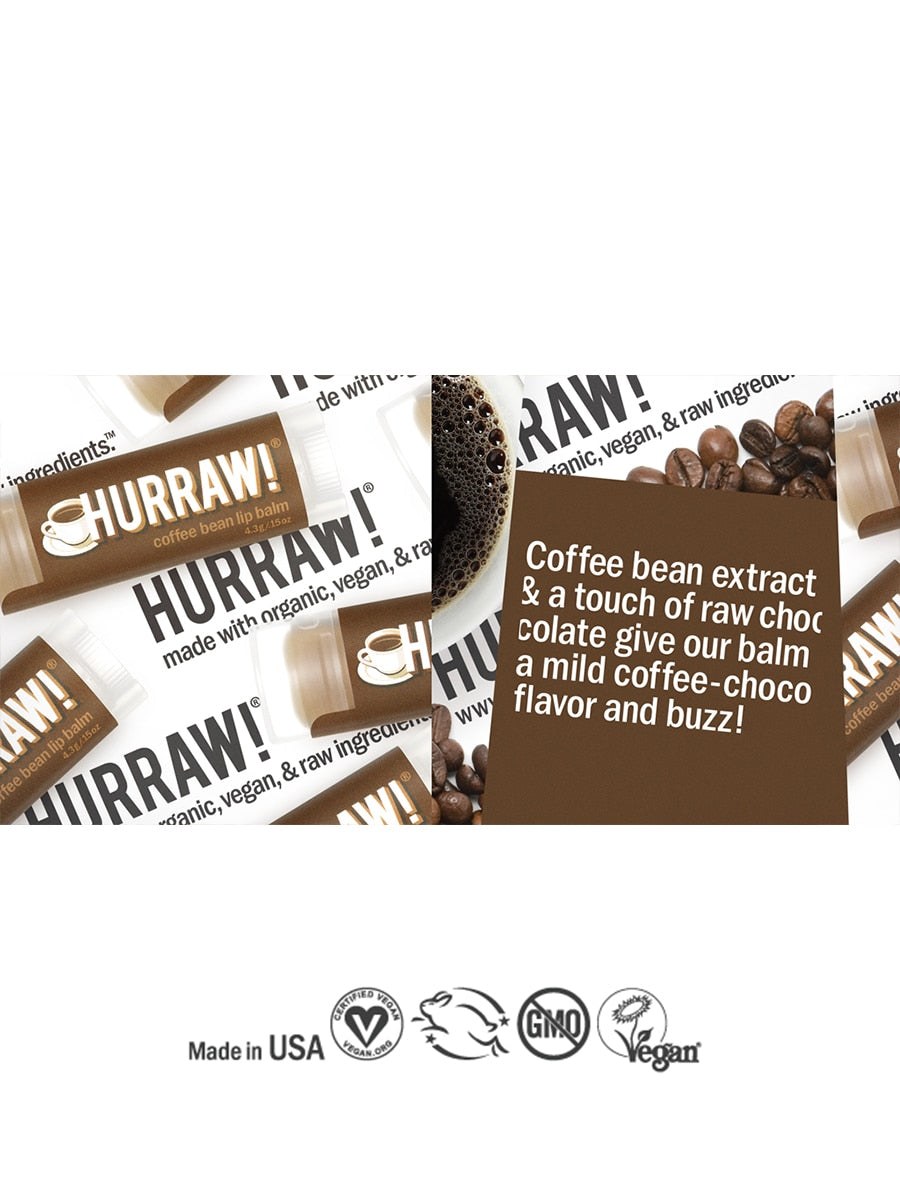HURRAW! Organic Vanilla Bean Lip Balm - Cruelty-Free, Vegan, Gluten-Free