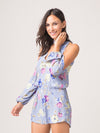  Legends & Vibes Oakwood Tie Neck Romper | Vegan Scene