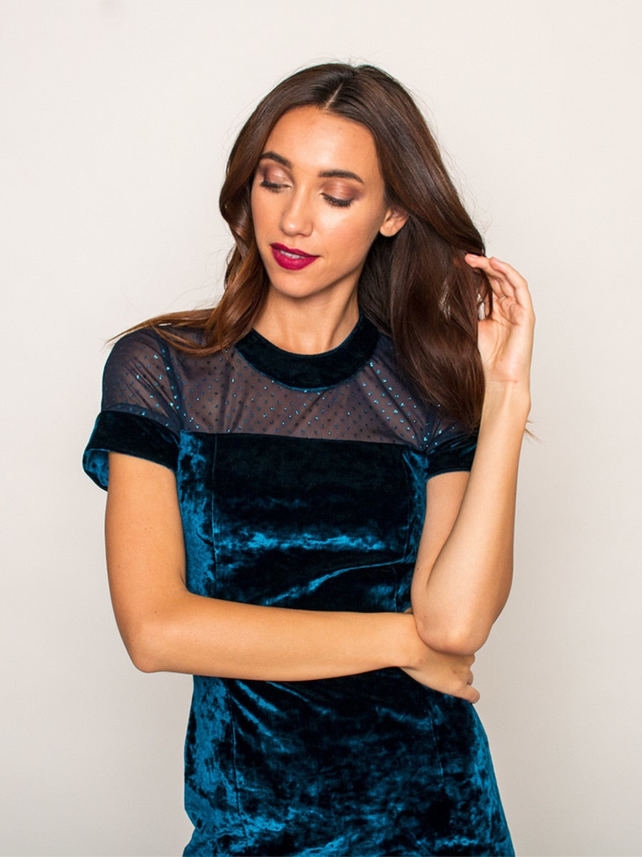velvet t shirt dress Legends & Vibes Bocca Velvet Mini Dress