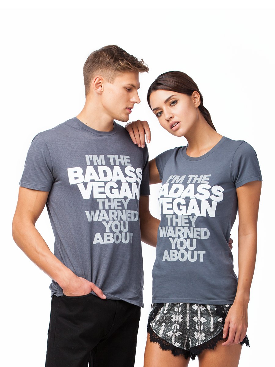  Vegan Scene I'm The Badass Vegan They Warned You About Unisex Tee | Vegan Scene