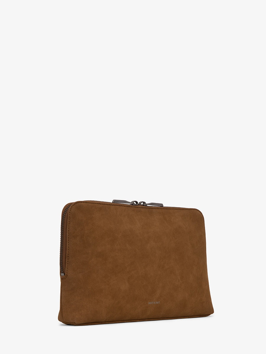 Matt Nat Harper Vegan Suede Clutch Cognac Vegan Scene